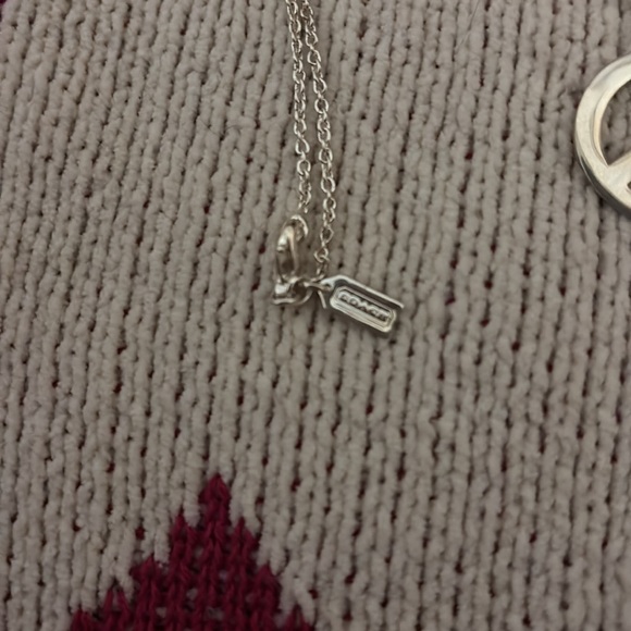 y2k Coach Sterling 925 Peace Sign Necklace - Picture 4 of 5